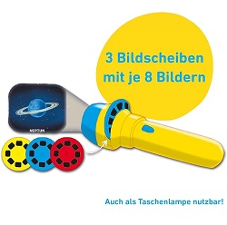 Moses Diashow Projektor-Taschenlampe für Kinder mit 8 Planeten und 16 bekannten Sternbildern für 3,99€ (Vergleich: 6,99€)