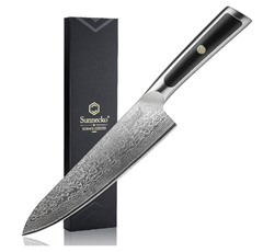 Sunnecko 20cm Damastmesser mit Ergonomischem Griff für 32,84€