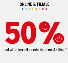 Ernsting´s Family: 50% Extra Rabatt auf bereits reduzierte Artikel im Sale