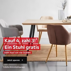 [endet heute] XXXLutz: 4 Stühle kaufen und nur 3 bezahlen