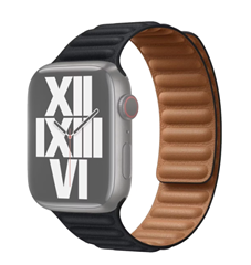Apple Lederarmband für Apple Watch 45mm midnight für 35,90€ (VG: 44,90€)