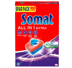 Somat All in 1 Extra Spülmaschinen Tabs (100 Tabs) für 10,19€ (Vergleich: 16,99€)