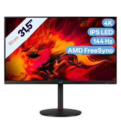 Acer Nitro XV322QKKV Gaming Monitor (80 cm Bildschirm, 4K-UHD, 144Hz, 1ms, 2xHDMI 2.1, höhenverstellbar, FreeSync) für 407,95€ (Vergleich: 599€)