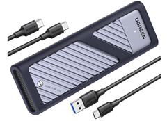 UGREEN M2 SSD Gehäuse USB 3.2 Gen 2 10 Gbps Aluminium NVMe mit Kühlkissen für 20,79€