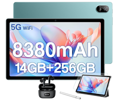 Blackview Tab 11 WiFi Gaming Tablet (14(8+6) GB RAM +256 GB ROM(1TB TF), 5G, 2K FHD+ IPS 10.36 Zoll, 16MP Dual-Kamera, 8380mAh Akku) für 129,99€