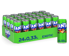 24x Fanta Exotic spritzig-erfrischendes Softgetränk (24x330ml) für 14,69€ (Vergleich: 21,98€)