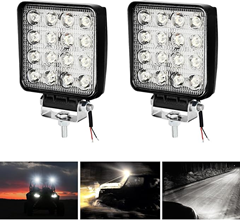 2 x 48W LED Arbeitsscheinwerfer für Trecker, Offroad, SUV, Boot, Anhänger etc. für 16,79€