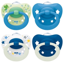 4er Pack NUK Signature Day & Night Babyschnuller, 18-36 Monate für 7,29€ (VG: 14,93€)