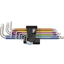 9-teiliger Wera 3950/9 Hex-Plus Multicolour Stainless 1 Winkelschlüsselsatz für 31,95€ (Vergleich: 35,54€)
