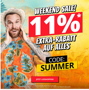 SportSpar: 11% Extra-Rabatt auf alles