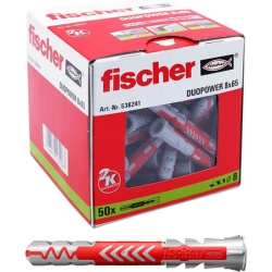 50er Pack fischer DuoPower-FH Dübel 8 x 65 für 3,42€ (VG: 6,30€)