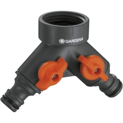 Gardena Zwei-Wege-Ventil 3/4″ für Hahn (0938-20) für 7,95€ (VG: 12,97€)