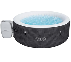 Bestway LAY-Z-SPA Havana AirJet™ WiFi Whirlpool, 180 x 66 cm, mit App-Steuerung, 2-4 Personen, rund, Anthrazit Flecht-Optik für 335,29e