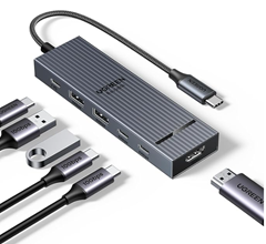 UGREEN Revodok USB-C Hub (2*USB-A 3.2 & 2*USB-C 3.2 PD 100W USB C auf USB Adapter) für 15,99€