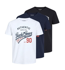 3er-Pack JACK & JONES Male T-Shirt Logo Rundhals für 23,19€ (Vergleich: 32,54€)