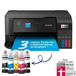 Epson EcoTank ET-2840 A4 3-in-1-Tintenstrahldrucker für 169€ (VG: 222€)
