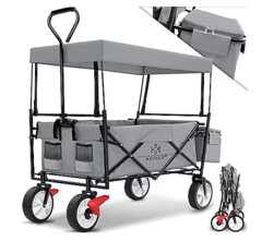 Kesser Faltbarer Bollerwagen mit Dach inkl. 2 Netz- & Außentasche für 69,69€ (Vergleich: 88,80€)