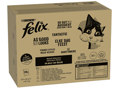 FELIX So gut wie es aussieht Katzenfutter nass in Gelee, Sorten-Mix, 120er Pack (120 x 85g) für 32,67€
