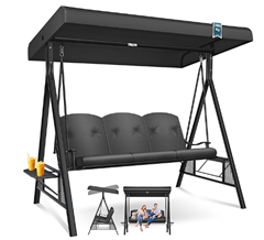 KESSER Hollywoodschaukel mit Sonnendach 3-Sitzer + Sitzpolster-Auflage (bis 360kg belastbar) für 249,80€ (Vergleich: 343,75€)