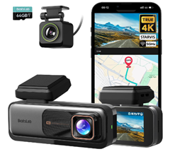 BOTSLAB Dashcam (4K, 170° Weitwinkel, 24/7 Parküberwachung, Nachtsicht usw.) für 98,39€