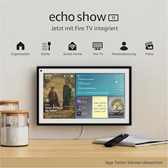 Echo Show 15 + Fernbedienung | 15,6-Zoll-Smart-Display in Full HD, Alexa und Fire TV integriert für 219,99€