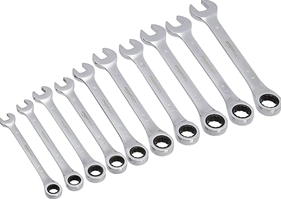 Amazon Basics – Ringratschenmaulschlüssel-Satz mit großem Drehmoment, 10-teilig für 22,96€