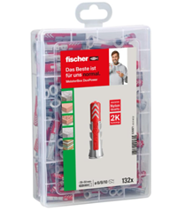 fischer MEISTER-BOX DUOPOWER, Dübelbox mit 132 Dübeln für 8,99€ (Vergleich: 14,49€)