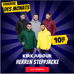SportSpar: KIRKJUBØUR „Askja“ Herren Steppjacke für je 10€ zzgl. eventuell Versand (Vergleich: 28,99€)