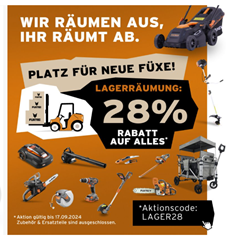 Fuxtec: 28% Rabatt auf sehr viele Produkte