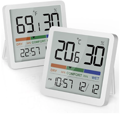 2 x NOKLEAD Digital Mini Thermometer/Hygrometer für 10,49€