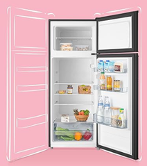 Comfee RCT284DK2A Kühl-/Gefrierkombination (176 kWh/Jahr, 143cm Höhe, schwarz, EEK: E) für 245,64€ (Vergleich: 289€)