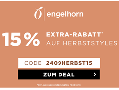 Engelhorn: 15% Extra Rabatt auf Herbststyles