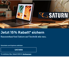 eBay: 15% Rabatt auf Artikel von Saturn