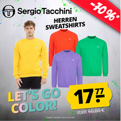 Sergio Tacchini Crew Sweat Iconic Sweatshirt in 6 Farben für je 17,77€ zzgl. eventuell Versand