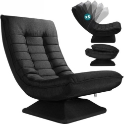 Casaria Relaxsessel Aberdeen, Schwarz Stoff für 79,95€ (VG: 116,41€)