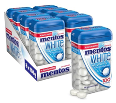 Mentos Kaugummi Always White 8 XL-Dosen à 100 Stück für 15,94€ (Vergleich: 23,92€)