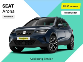 Seat Arona Style Edition 1.0 TSI | Automatik | Privat | inkl. Ganzjahresreifen für 99€/Monat (10.000km/Jahr, 24 Monate, LF = 0,51)