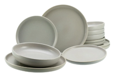 CreaTable Tafelservice Uno Grey 12-teilig für 39,56€ (Vergleich: 76,42€)