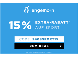 Engelhorn: 15% Extra Rabatt auf Sport