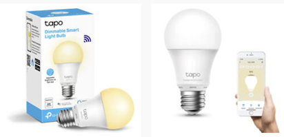 3 x TP-Link L510E Tapo Smarte Glühbirne E27 WLAN Leuchtmittel oder TP-Link Tapo L520E Smart Leuchtmittel E27 WLAN für je 9,99€