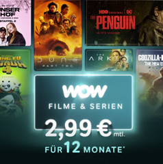[Knaller] 12 Monate WOW Filme & Serien Abo für nur 2,99€/Monat anstatt 9,98€/Monat