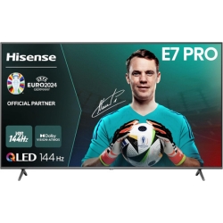 75″ Hisense 75E7NQ Pro 4K QLED TV (Total HDR, Dolby Vision IQ Atmos, 144Hz VRR, HDMI 2.1, Game Mode PRO, Triple Tuner) für 989€ (VG: 1088,90€)