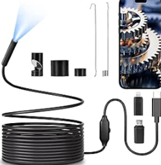 HOFENY Endoskopkamera mit LED Licht für Android & iOS für 13,49€