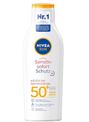 NIVEA SUN Sensitiv Sofortschutz Sonnenlotion LSF 50+ (200 ml) für 5,91€ (Vergleich: 10,99€)