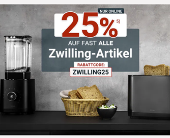 Zurbrüggen: 25% Rabatt auf fast alle Zwilling Artikel