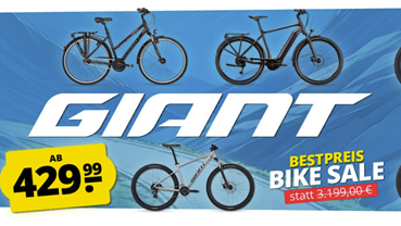 GIANT Fahrräder (auch eBike) Sale bei SportSpar