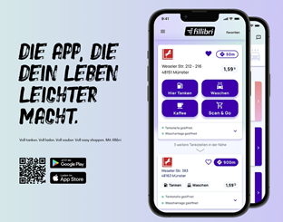 fillibri Tank-App für Neukunden: für 20€ Tanken + 10€ Amazon.de Gutschein erhalten