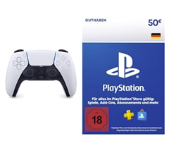 Playstation DualSense Wireless-Controller + 50 Store Guthaben | PSN Deutsches Konto [Code per Email] für 95,19€