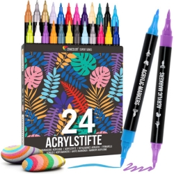 24er Pack Zenacolor Acrylstifte mit feiner Spitze und Pinsel für 9,99€ (VG: 20,81€)