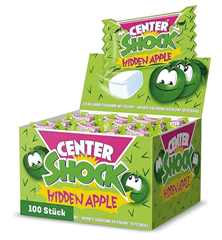 Center Shock Hidden Apple, Box mit 100 Kaugummis, extra-sauer mit Apfel-Geschmack für 4,23€